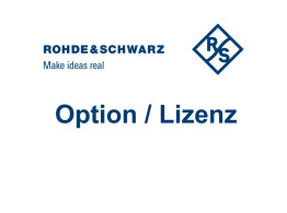 Rohde & Schwarz RTA4000 Optionen/Lizenzen